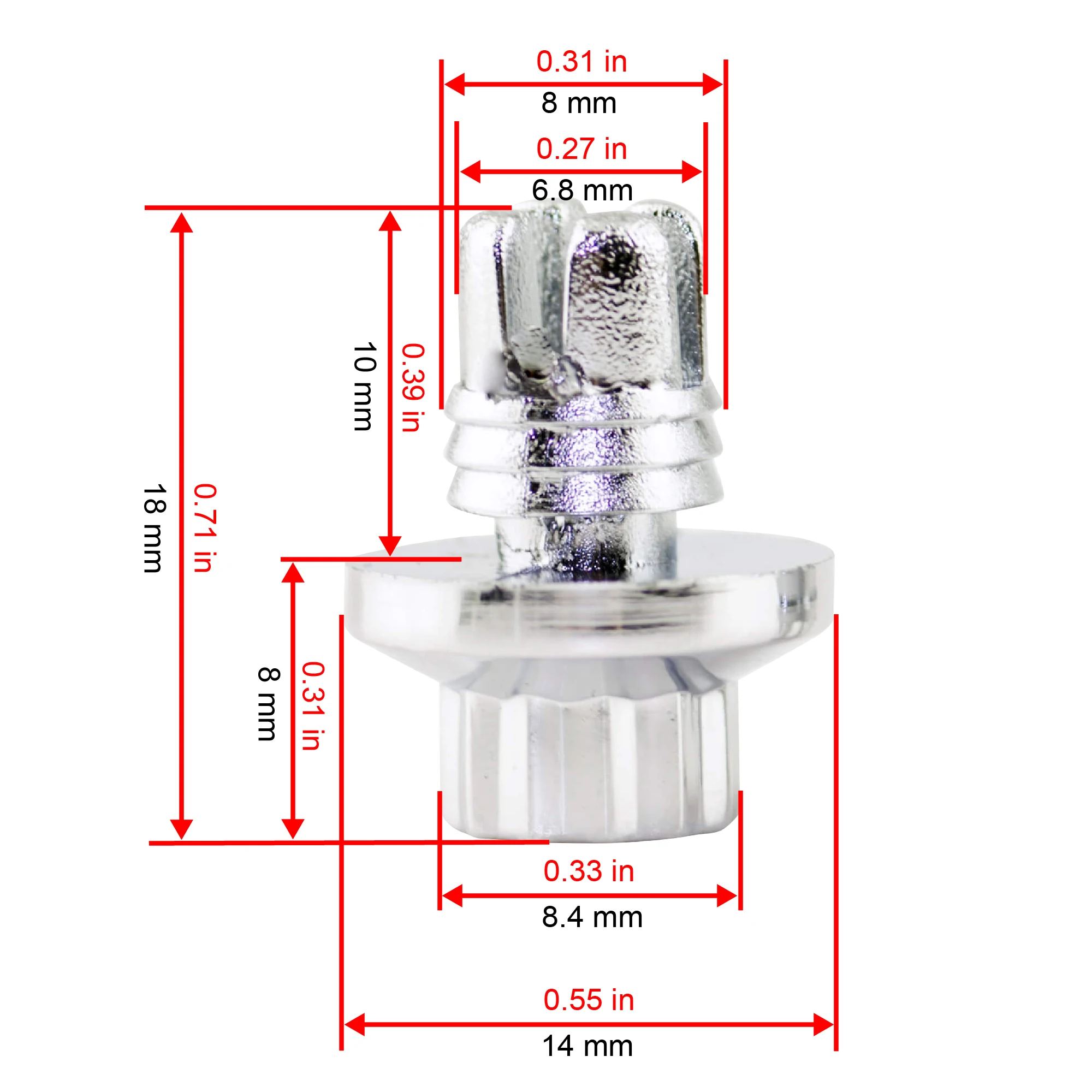 

100 шт., колесные гайки, заклепки для крышки обода, винт для губ, болт, украшение для шин, сменные рейки, автомобильные аксессуары, золотой, хромированный, черный