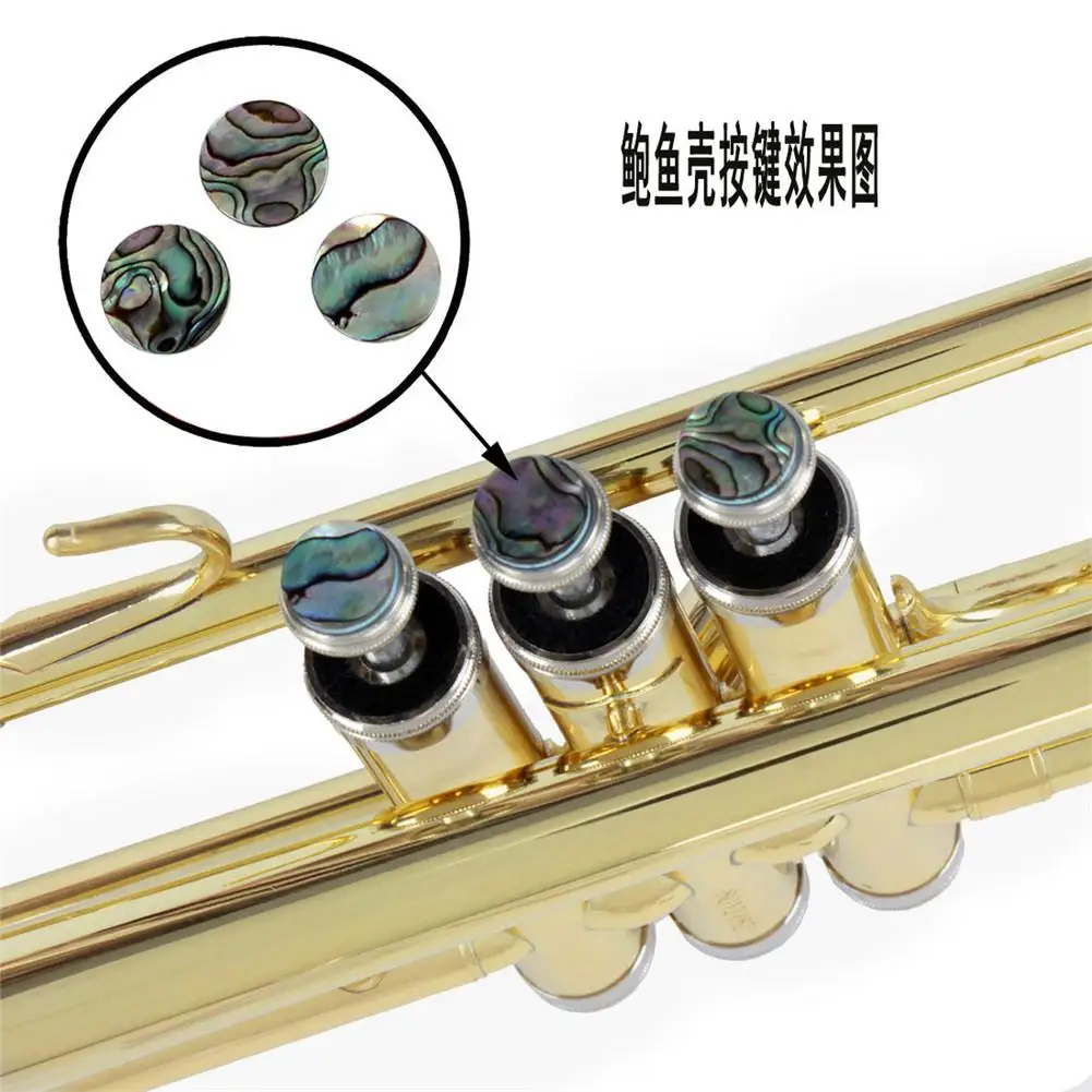 

3pcs/Set Abalone Shell For Trumpet Finger Buttons Trumpet Valve Cap Musical Instruments Repairing Instruments Parts Accessories