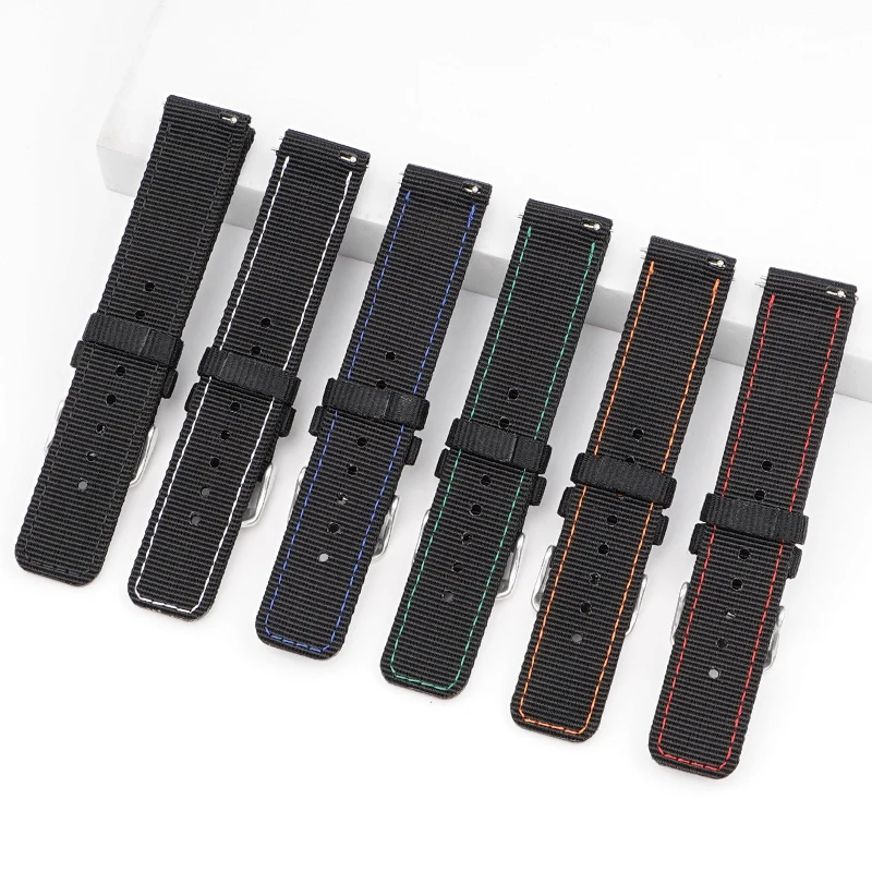 Nylon Canvas Watch Straps Soft Belt Universal Bracelet for Huawei Samsung Sport Quick Release Wrist Watchband 18/20/22/24mm