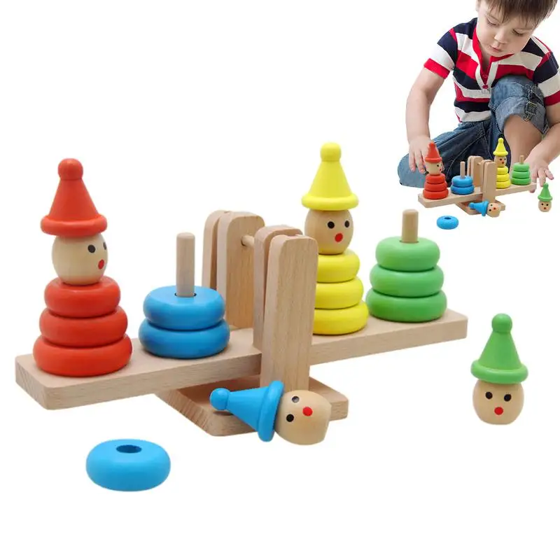

Balance Math Game Wood Stacking And Balancing Blocks Set Fun And Educational Entertainment For Kids Boys Girls Children Birthday