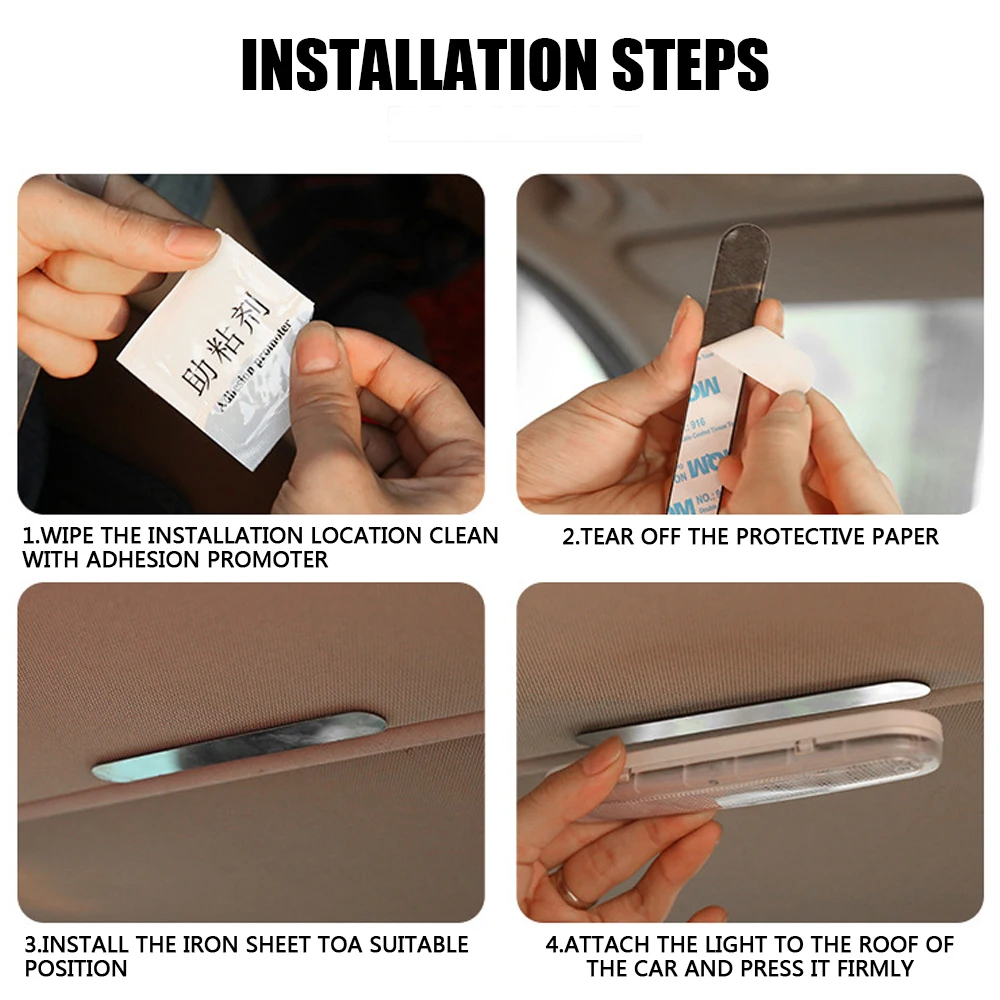 Автомобильная магнитная лампа на крышу устройство для чтения интерьера