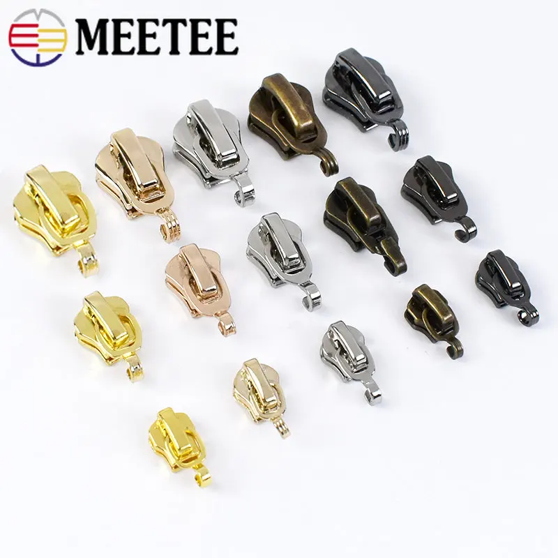 

10-30Pcs 3# 5# 8# Zipper Sliders for Metal/Nyon/Resin Zippers Bags Zipper Head Puller Repair DIY Clothes Zips Sewing Accessories