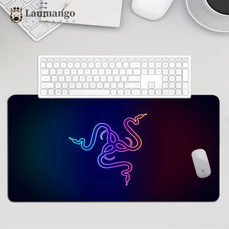 

Резиновая клавиатура и мышь Razer для геймеров Ped аниме-пэд Xxl, большие настольные аксессуары, увеличенный коврик для мыши для девочек, коврик д...