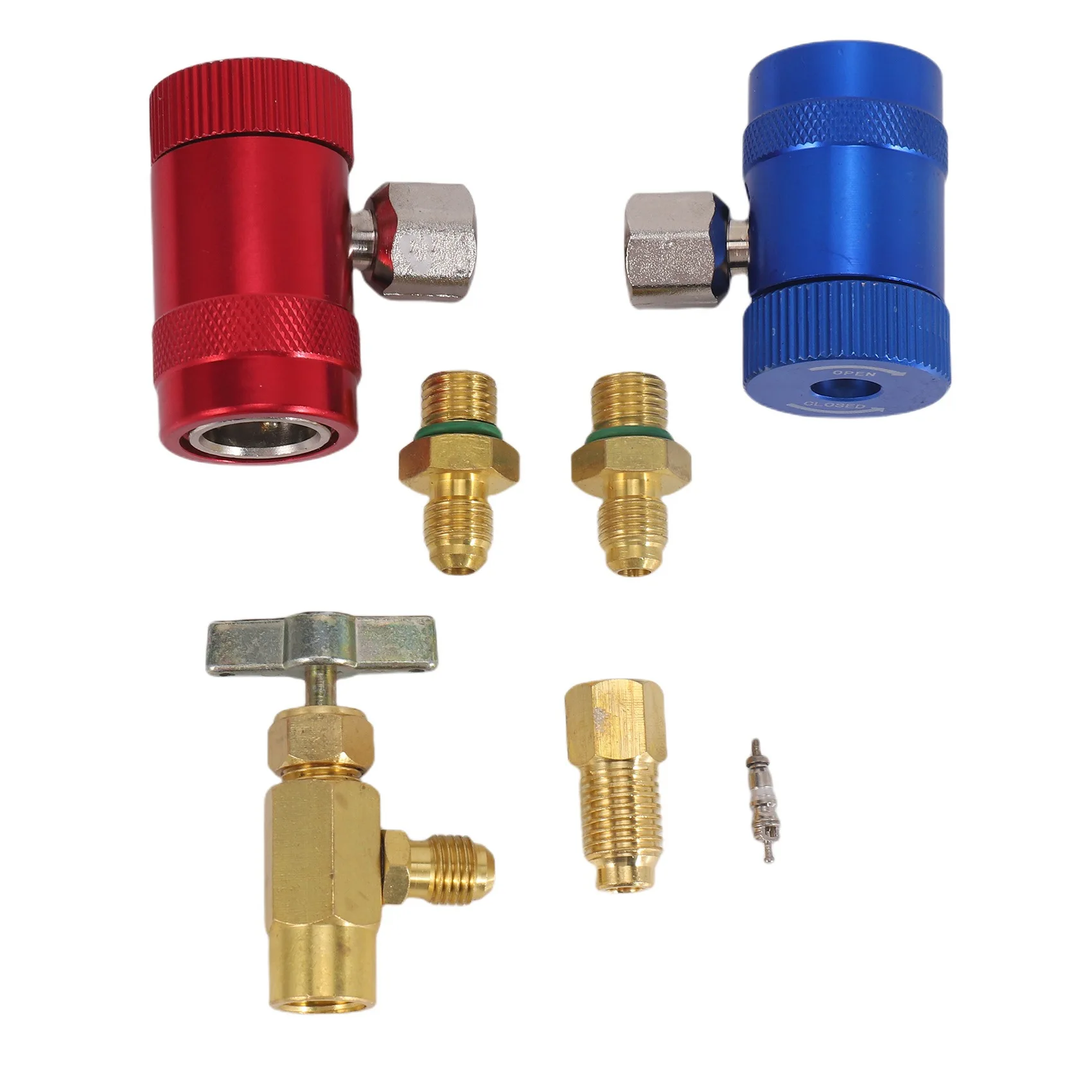 

R1234YF Self-Sealing Can Tap with R134A Tank Adapter and R1234 Quick Couplers for A/C RefrigerAnts Mainfold Gauge Set