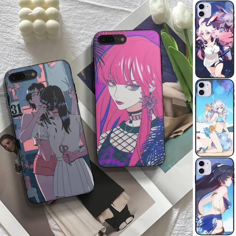 

Anime girl Phone Case fundas shell cover for iphone 6 6s 7 8 plus xr x xs 11 12 13 mini pro max