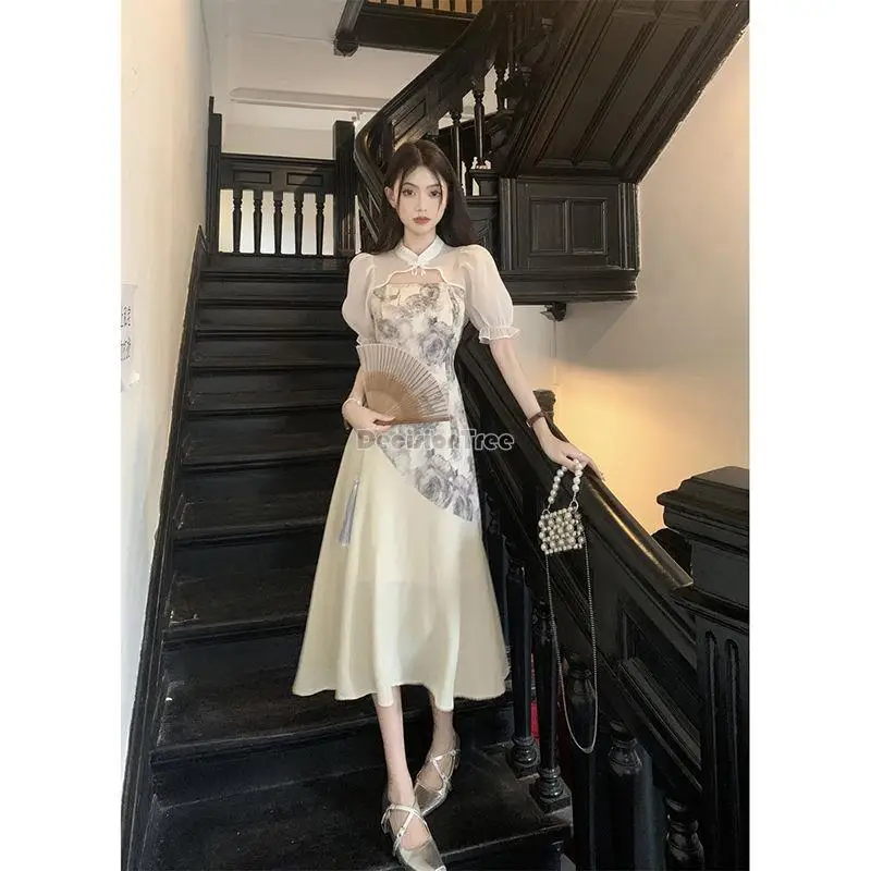 Женское Повседневное платье-Ципао Элегантное повседневное платье в китайском