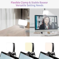 video conference fill light adjustable portable photography lamp led video light laptop online live light with clip 6500k