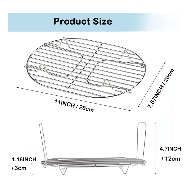 SANQ Steam And Roast Rack - Compatible For Ninja Foodi Possible Cooker Pro 8.5 Qt MC1000 MC1001 Series Slow Crock Pot