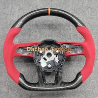 real carbon fiber steering wheel for audi new a4 a4l b9 2017 2018 2019 2020 2021 2022 custom style alcantaraforged carbon