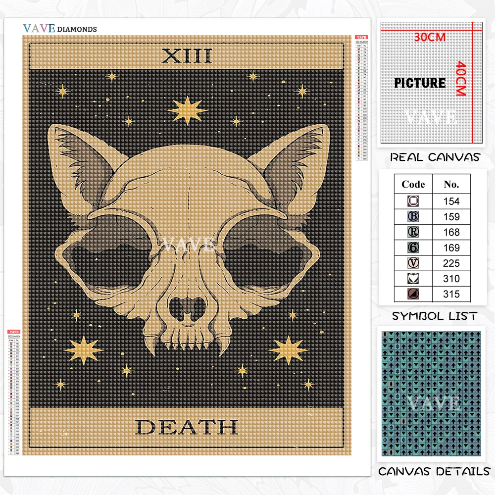 VAVE DIY 5d Diamond Painting Cross Stitch Kits Tarot Cat Full Diamond Mosaic Embroidery Cartoon Picture Rhinestone Home Decor images - 6