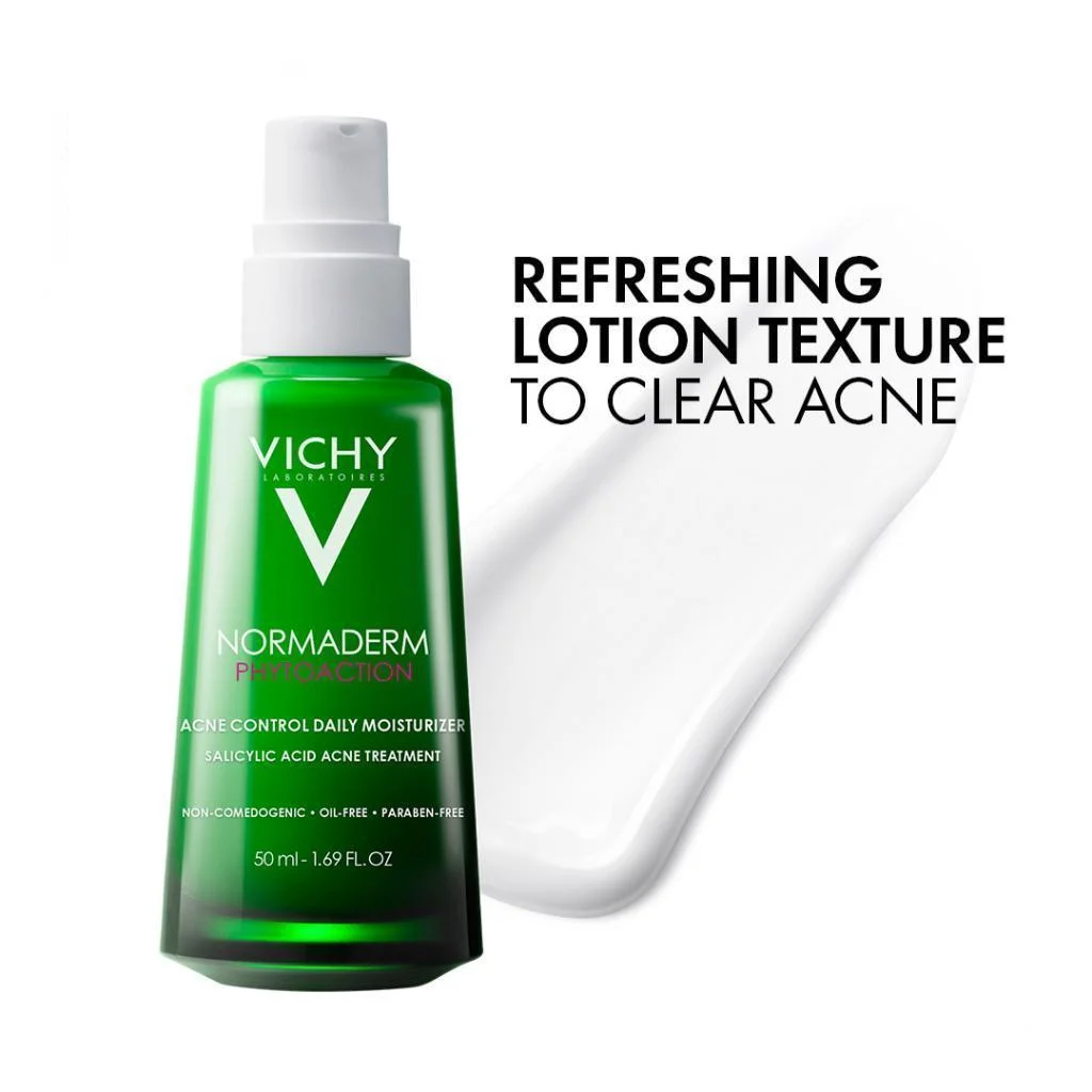 

Vichy Normaderm PhytoAction Acne Control Moisturizer For Oily Skin 50ml Moisturizing Salicylic Acid Acne Treatment Face Lotion