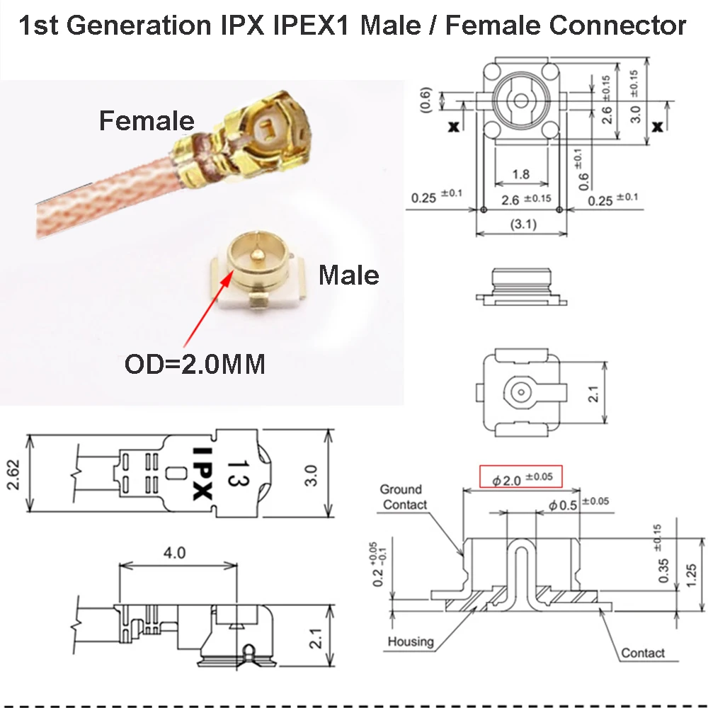 10PCS/LOT SMA Female to uFL/u.FL/IPX/IPEX1 Female Connector RF Coax Pigtail Antenna Extension Cable  RG178 SMA IPEX Cable images - 6