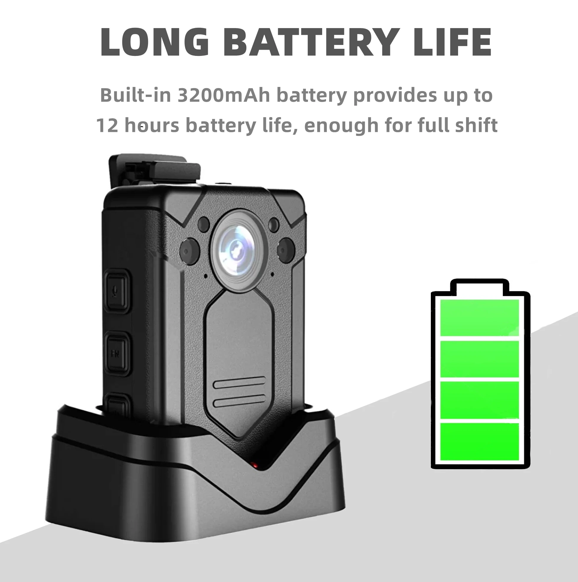 Нательная полицейская камера sharp73 1296P с GPS ночным видением 12 часов ношения