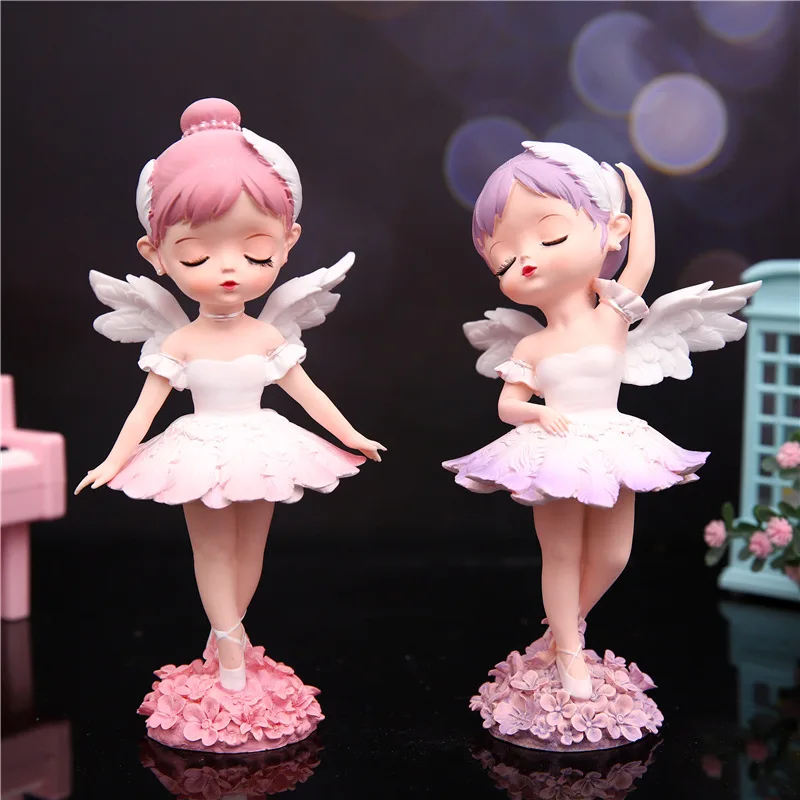 Girly Heart Bella Ballet Girl Ornaments Creative Resin Ornament Furnishing Articles Birthday Craft Gifts Home Room Decoration