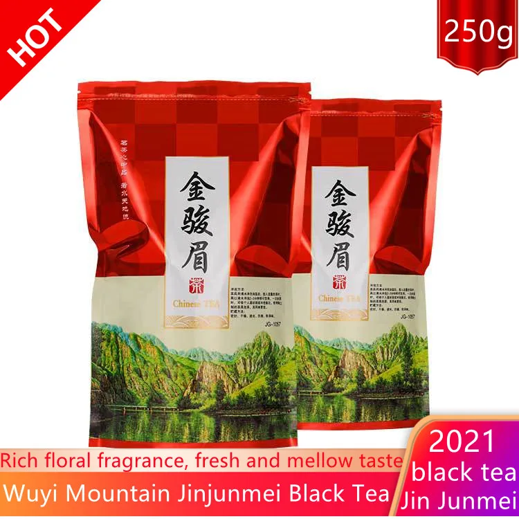 

2022 Chinese Tea JinJunMei Teas Golden Eyebrow Wuyi Black Chinese Tea High Quality 250g Not Teapot