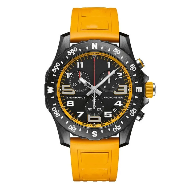 

Top Brand Quality Casual Fashion Professional Endurance Series Men Multifunctional Chronograph Silicone Strap Sport Watch Hot