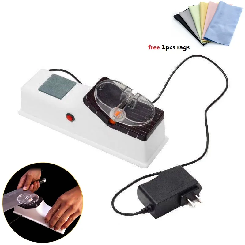 

Free Clean Knife Rag High Power Professional 4in1 Motorized Knife Sharpener Quick Electric Stone Tools Kitchen Accessories 숫돌