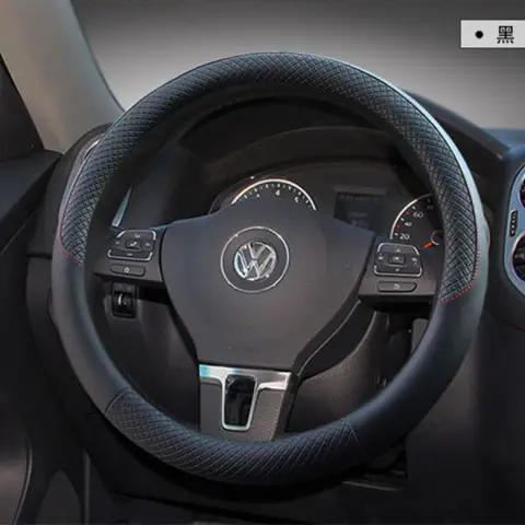 For Volkswagen Suiteng Langyi Maiteng Tiguan L Golf 7 Weiling Polo Santana Four Seasons Car Leather Steering Wheel Cover