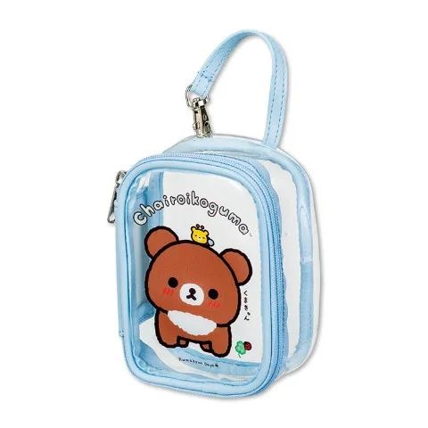 Фото Прозрачная водонепроницаемая сумка-подвеска Rilakkuma из ПВХ, мультяшный кошелек, сумка для хранения мелочей, сумка для кукол, подарок на день рождения №2