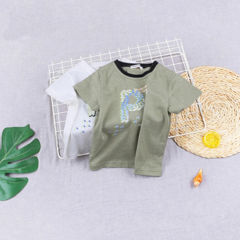 

Children‘s Summer Short-sleeved T - Shirt Printed Round Collar Jacket Boys And Girls Pullovers Casual Undershirt