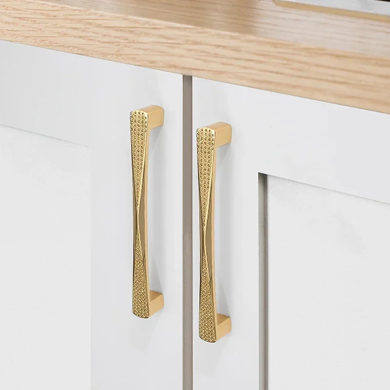 Европейская искусственная роскошная ручка для шкафа из розового золота