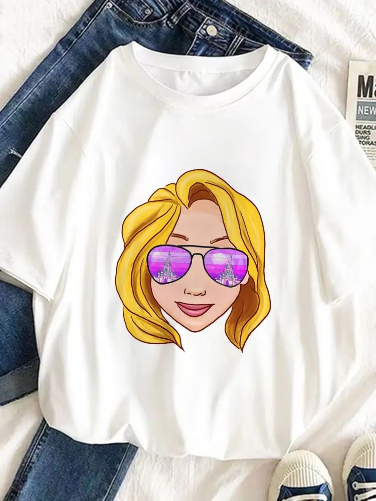 

Летняя дышащая футболка с круглым вырезом и принтом «солнцезащитные очки»