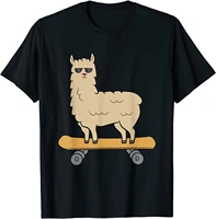skateboarding llama alpaca skateboard llama t shirt