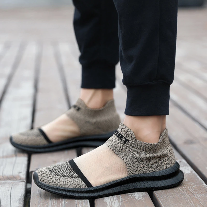 

Кроссовки мужские сетчатые, дышащие светильник удобные лоферы, прогулочная обувь, Вулканизированная подошва, для спорта на открытом воздух...