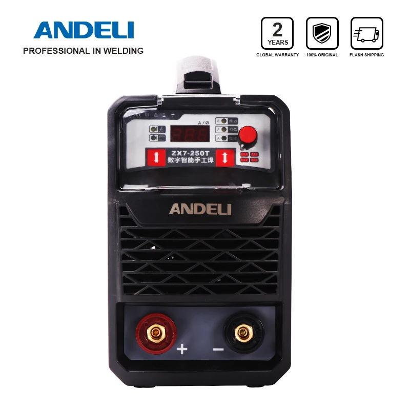 

ANDELI 220V MMA smart portable single phase spot welding arc welding machine ARC-250T low voltage inverter welding machine