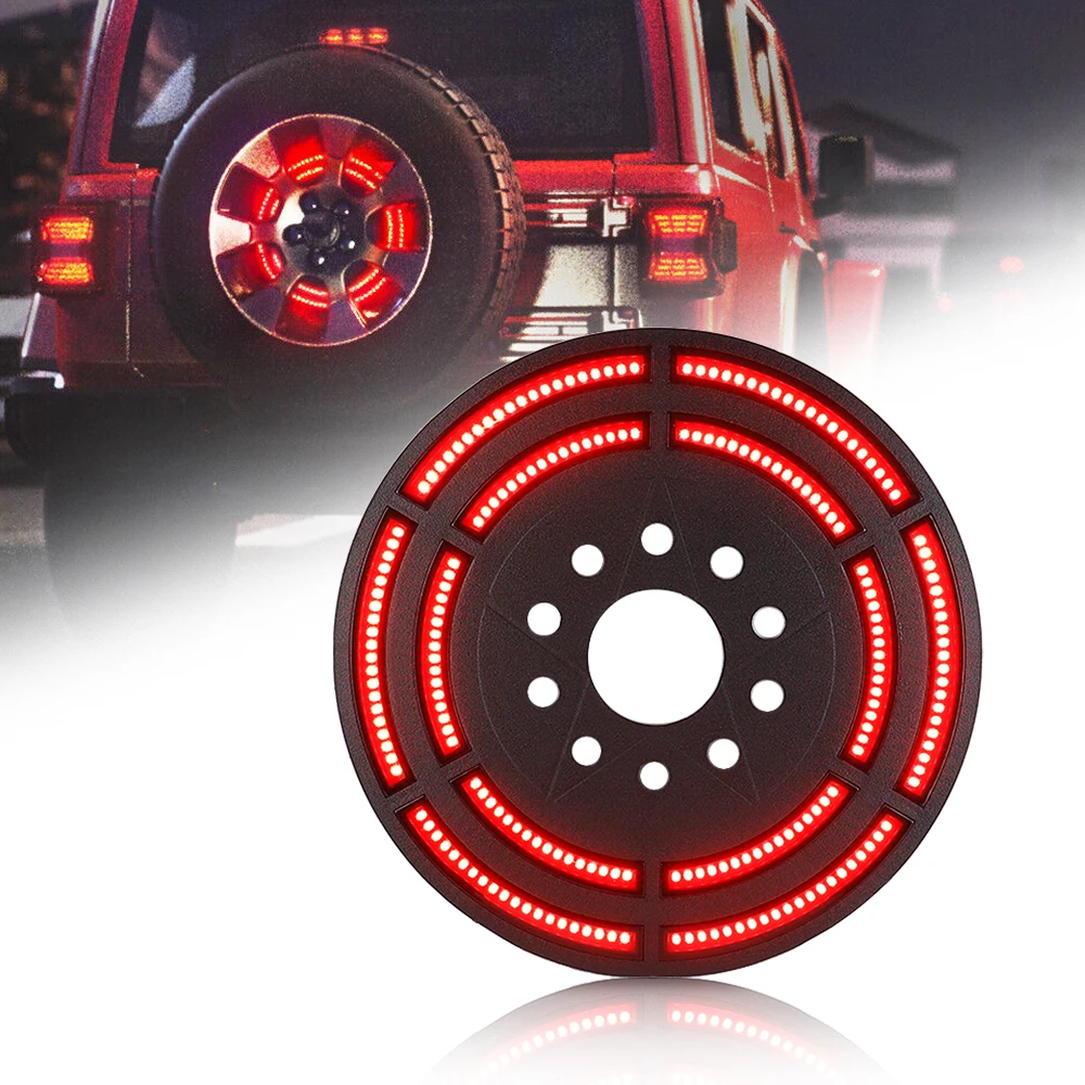 

For Jeep Lights Spare Tire Wheel LED 3rd Third Brake Lamp Ring for Jeep Wrangler JK JL Accessory Brake Light LED Ring