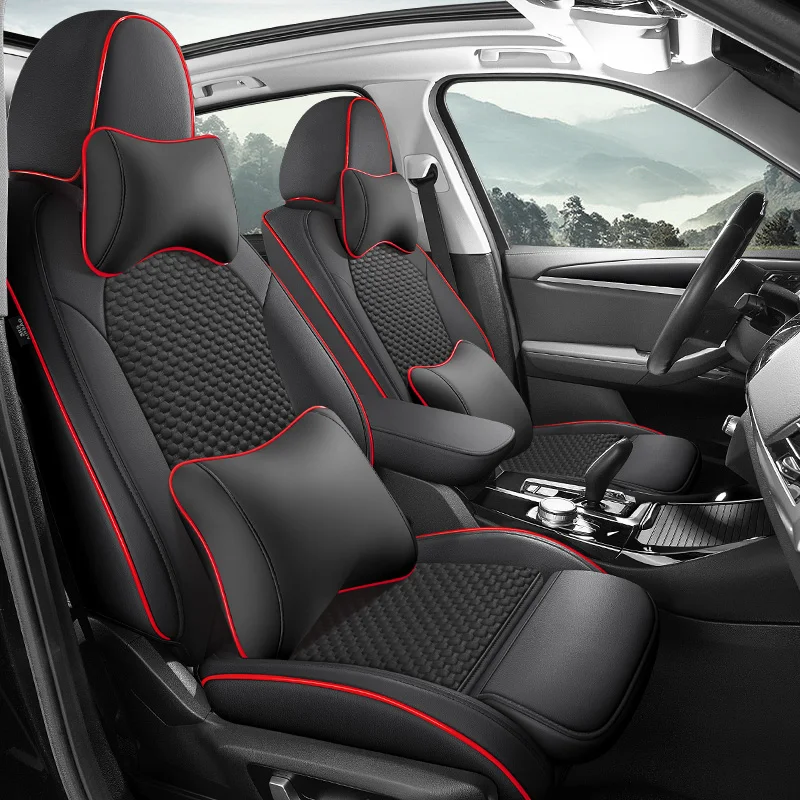 

Full Set Custom Car Seat Covers For Kia Ceed 2018-2020 Ice Silk Auto Vehicle Parts Interiors accesorios para vehículos 차량용품