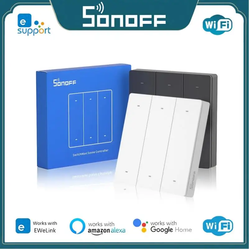 

SONOFF New SwitchMan R5 Scene Controller With Battery 6-Key Free-Wiring EWeLink-Remote Control Works SONOFF M5/MINIR3 Smart Home