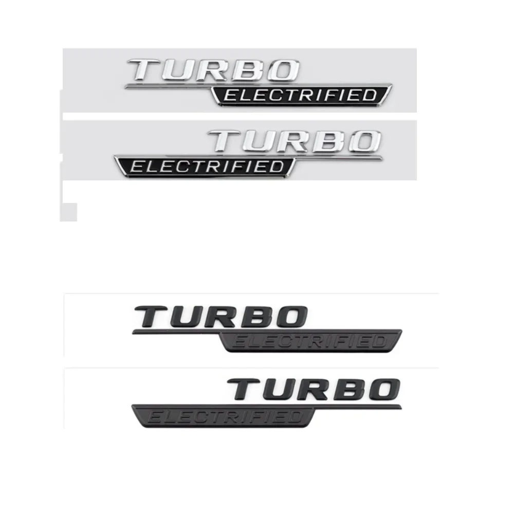 Хромированные черные значки на крылья TURBO ELECTRIFIDE для Mercedes Benz W206 C43 C43s C53 C53s C63 C63s AMG