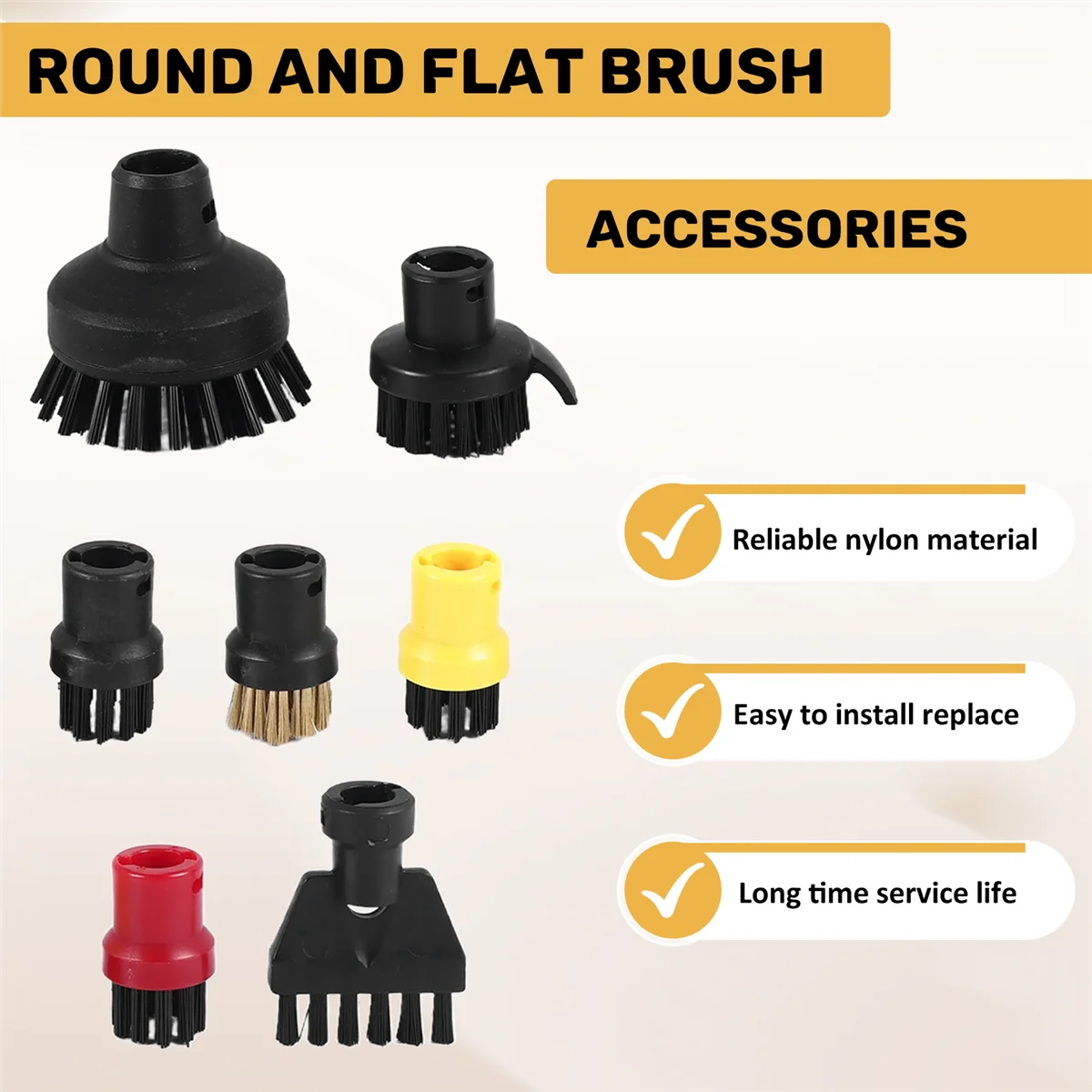 Круглая щетка с плоской насадкой для Karcher SC1 SC2 SC3 SC4 большая круглая чистки