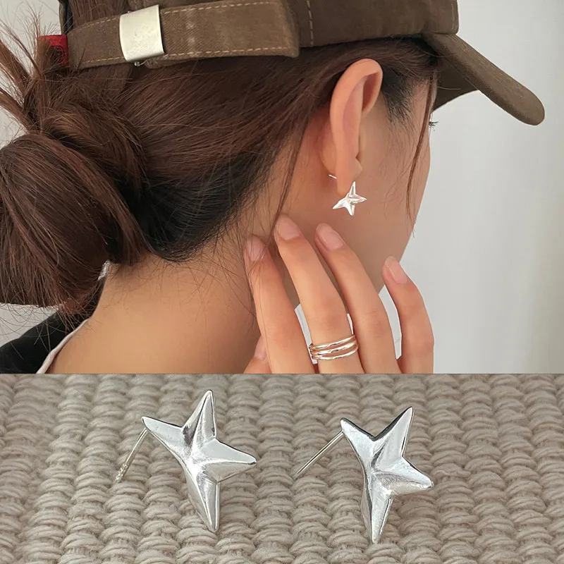 

Простые серьги-гвоздики со звездами для женщин и девушек минималистичные ювелирные изделия на день рождения и свадьбу eh957