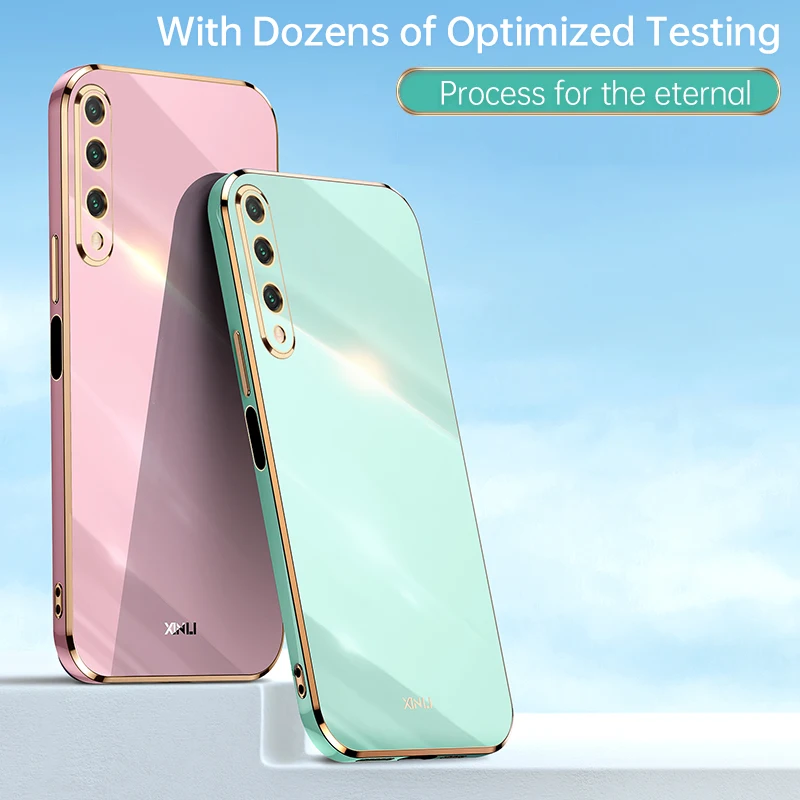 

Luxury Plating Square Frame Phone Case For Huawei Honor 9X Pro Case Cover For Honor 9X 9 X 9XPro 8X Max Soft Silicone Case Funda