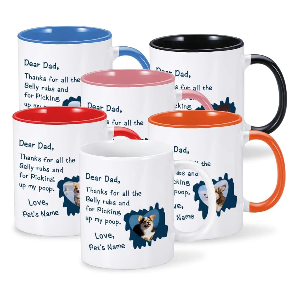 

Кружка с изображением собаки на заказ, чашка с изображением 330 мл/11 унций, керамическая чашка для кофе, чая, сока, пива, молока, мокко, чашки, кружка для завтрака, посуда для напитков