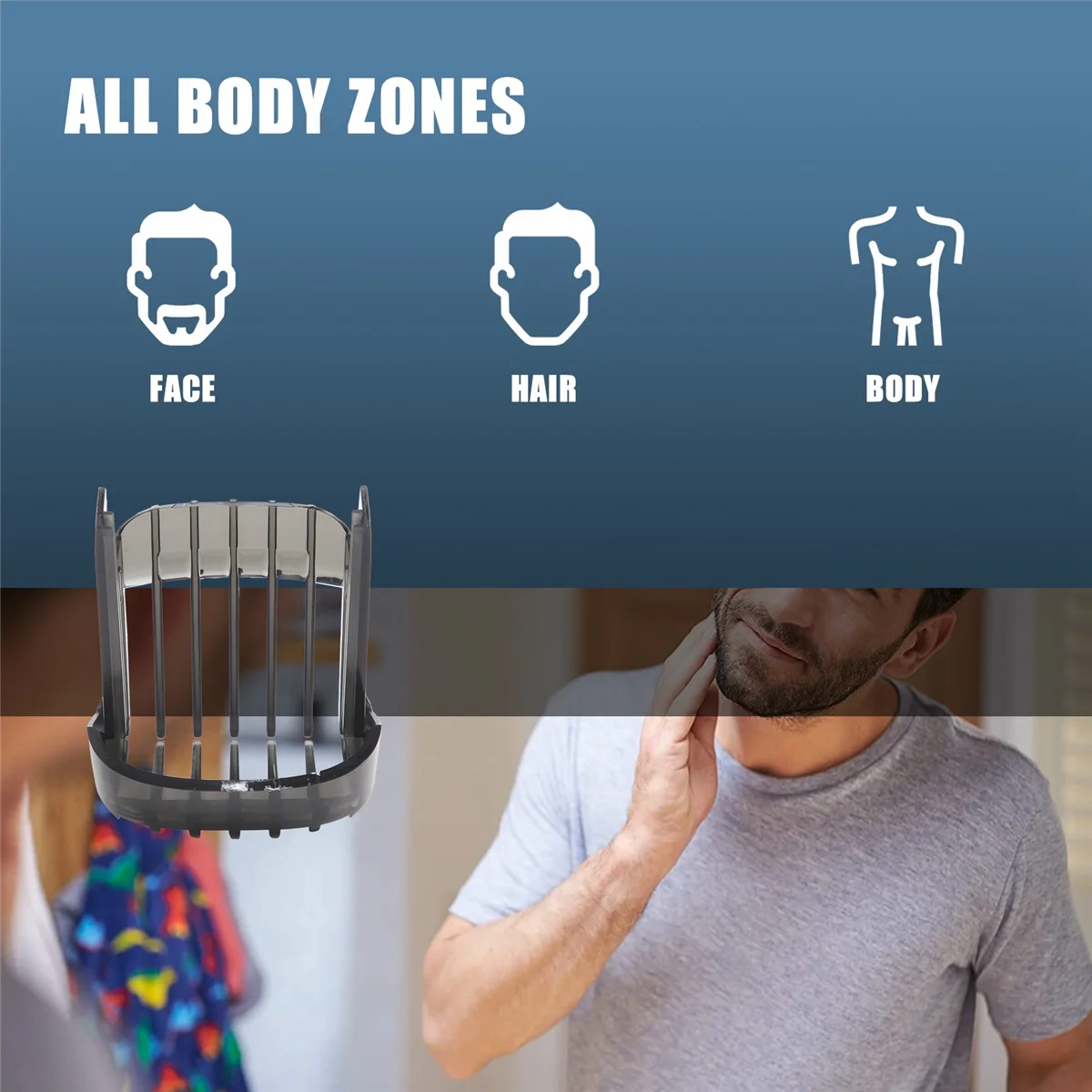 Фиксированный гребень-позиционер подходит для машинки стрижки волос Philips HC5410 HC5440