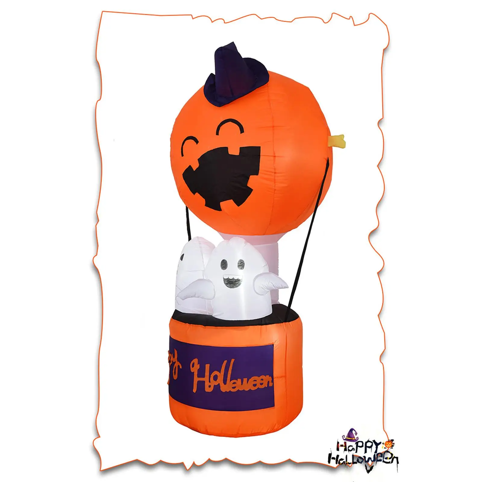 

Inflatable Halloween Cute Specter Durable with The Pumpkin Halloween LED Inflatable Decor for Garden Yard Holiday Indoor Family