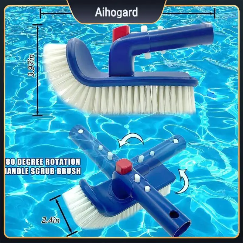 

Инструмент для чистки бассейна, щетка для скраба, Вращающаяся ручка, портативный многофункциональный инструмент для бассейна