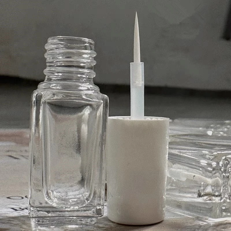 100 шт. 5 мл белая крышка пустой стеклянный лак для ногтей квадратной формы