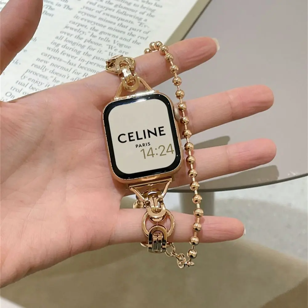 Stainless Steel Strap For Apple Watch 44mm 40mm 45mm 41mm 42mm Band Ultra Thin Metal Link Bracelet for IWatch Series 7 6 SE 5 4