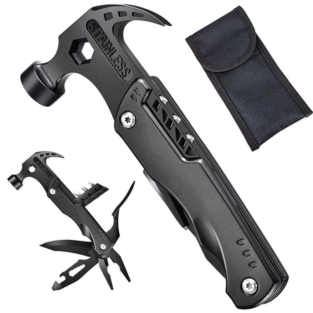 

Screwdrivers Pliers Camping Accessories Claw Hammer Hatchet with Knife Multitool Survival Gear and Equipment Hammer Saw