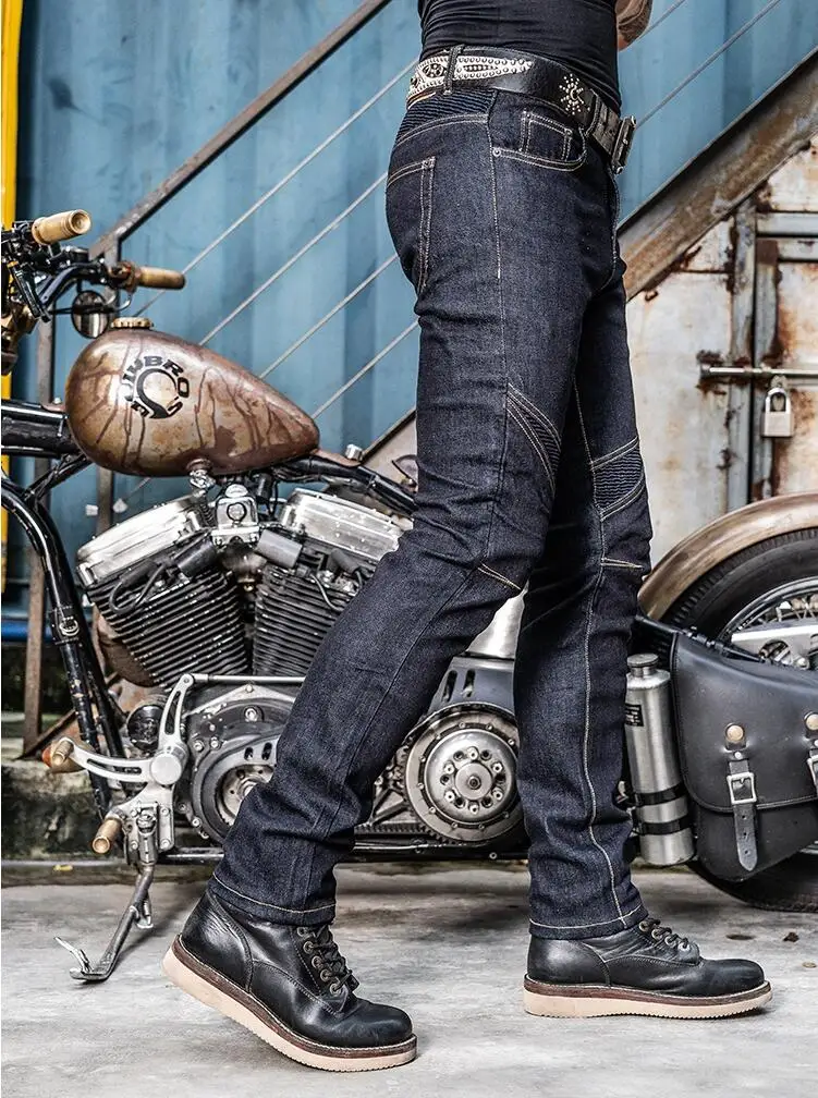 Фото Мотоциклетные брюки Uglybros Four Seasons Slim Fit, эластичные, для мотокросса, в стиле ретро, модные, для гонок по бездорожью, с защитой от падений №4