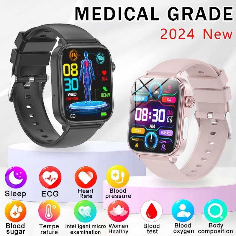 Смарт-часы медицинского класса для мужчин глюкоза в крови липидная и Мочевая