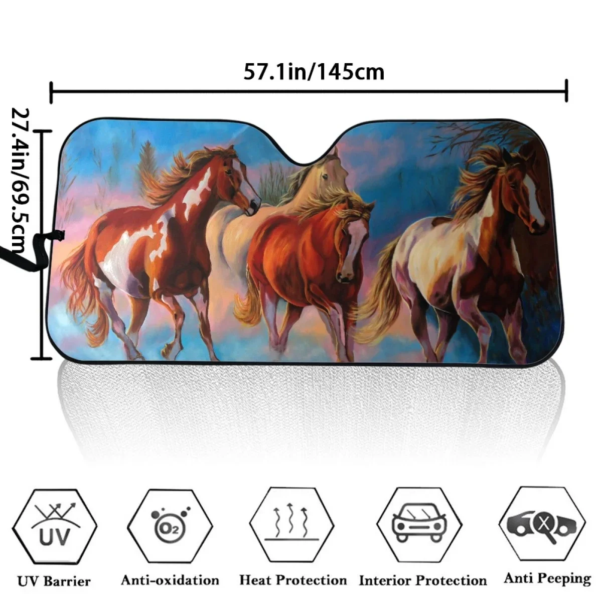 Автомобильные аксессуары Galloping с принтом лошади солнцезащитные козырьки легкий