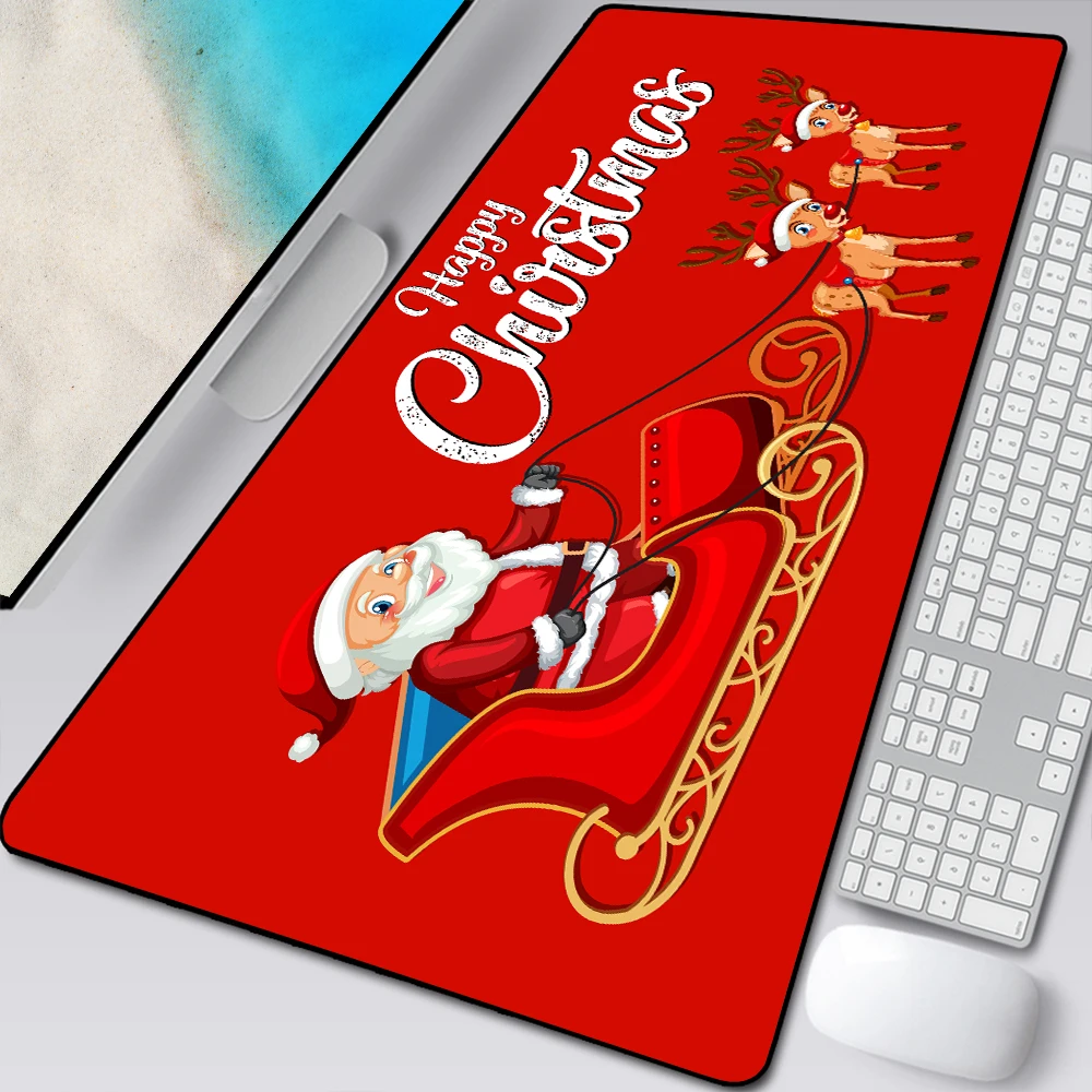

Christmas Gift Winter Art HD Printing XXL Mouse Pad Gamer Accessory Hot Large Computer Lock Edge Keyboard Mat Anime Cartoon