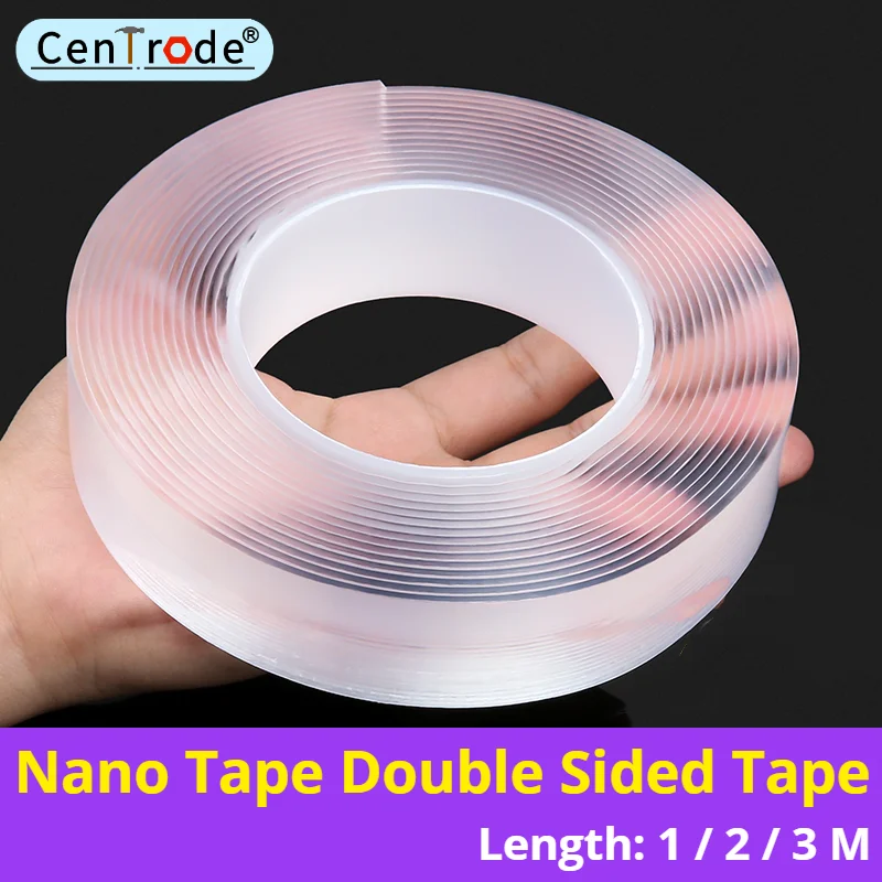

1/2/3M Monster Tapes Waterproof Wall Sticker Reusable Heat Resistant Bathroom Home Decoration Transparent Double Sided Nano Tape