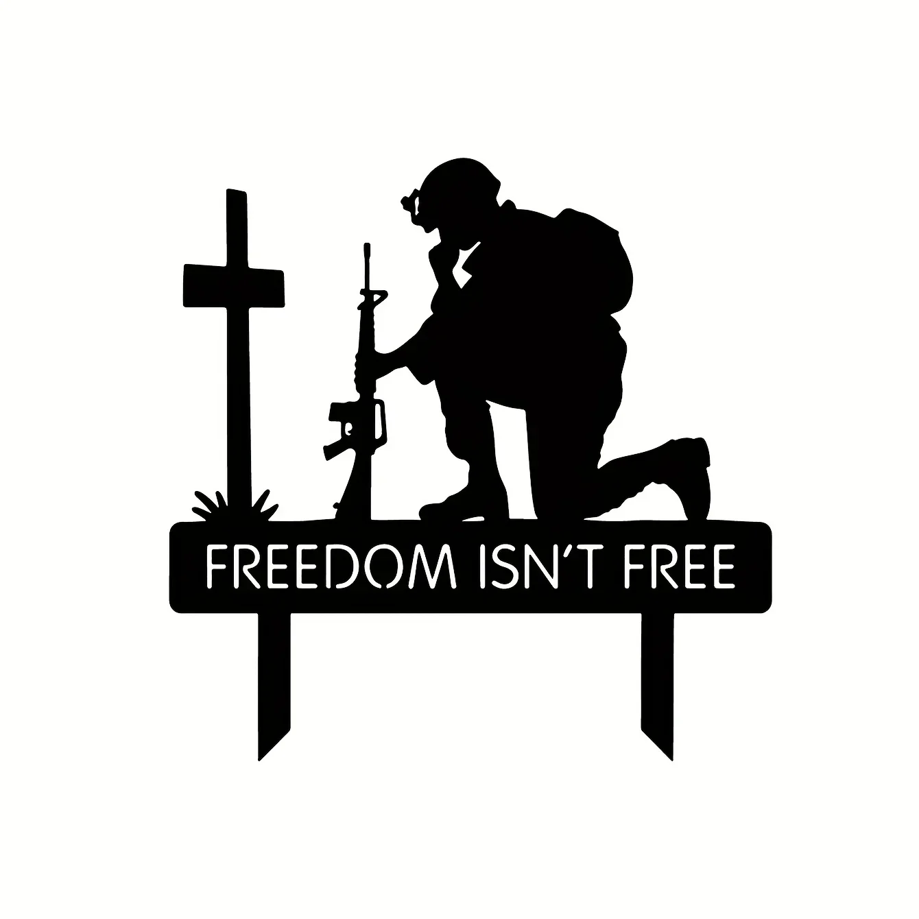 Элегантные солдаты Железный силуэт памятные ставки Свобода не бесплатно двор