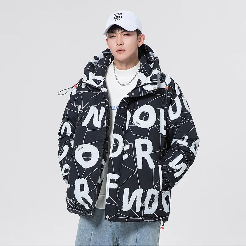 Men's winter Cotton Clothes Fashion hooded men's Clothing Youth thickened warm Jacket Parkas